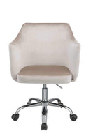 Chairs Ergonomic Office Chair - 25" X 23" X 37" Champagne Velvet Office Chair HomeRoots
