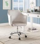 Chairs Ergonomic Office Chair - 25" X 23" X 37" Champagne Velvet Office Chair HomeRoots