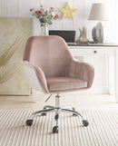 Chairs Ergonomic Office Chair - 27" X 22" X 37" Dusky Rose Velvet Office Chair HomeRoots