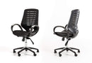 Chairs Ergonomic Office Chair - 41" Black Plastic and Steel Office Chair HomeRoots