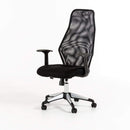 Chairs Ergonomic Office Chair - 48" Black Plastic and Steel Office Chair HomeRoots