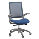 Chairs Executive Office Chair - 24.4" x 22.4" x 38" Blue Mesh / Fabric Office Chair HomeRoots