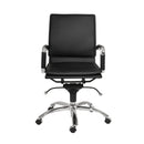 Chairs Executive Office Chair - 25.99" X 26.78" X 38.39" Low Back Office Chair in Black with Chromed Steel Base HomeRoots
