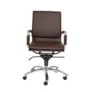 Chairs Executive Office Chair - 25.99" X 26.78" X 38.39" Low Back Office Chair in Brown with Chromed Steel Base HomeRoots