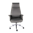 Chairs Executive Office Chair - 28.75" X 24.61" X 51.19" High Back Office Chair in Gray and Polished Aluminum HomeRoots