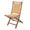 Chairs Folding Chairs 20" X 15" X 36" Brown/Natural Bamboo Folding Chairs with an Open Link Hyacinth Weave 4743 HomeRoots