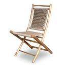 Chairs Folding Chairs - 20" X 15" X 36" Natural Bamboo Folding Chairs with an Open Link Weave HomeRoots