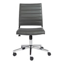 Chairs Home Office Chair - 22.76" X 26.26" X 38" Armless Low Back Office Chair in Gray HomeRoots
