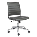 Chairs Home Office Chair - 22.76" X 26.26" X 38" Armless Low Back Office Chair in Gray HomeRoots