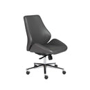 Chairs Home Office Chair - 26.75" X 26" X 40.75" Armless Low Back Office Chair in Gray with Chromed Aluminum Base HomeRoots