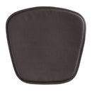 Chairs Leather Chair - 17" X 17" X 0.5" Espresso Leatherette Wire Mesh Cushion Chair HomeRoots