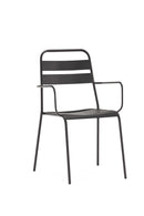 Chairs Leather Chair - 21" X 21" X 34" Gray Aluminum Dining Armed Chair HomeRoots