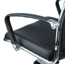 Chairs Leather Chair - 22" x 25.5" x 35.4" Black Leather Guest Chair HomeRoots