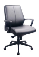 Chairs Leather Chair - 25.5" x 28.75" x 40" Black Leather Chair HomeRoots