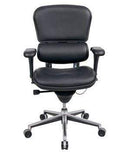 Chairs Leather Chair - 26" x 27.5" x 40" Black Leather Chair HomeRoots