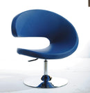Chairs Leather Lounge Chair - 34" Blue Leatherette Lounge Chair HomeRoots