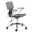 Chairs Leather Office Chair - 22" X 23" X 37" Black Leatherette Office Chair HomeRoots