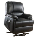 Chairs Lift Chairs - 34" X 37" X 41" Black Leatherette Power Lift Massage Recliner HomeRoots