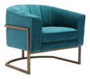 Chairs Modern Chair - 32.7" x 31.5" x 30.1" Green, Velvet, Painted Steel, Occasional Chair HomeRoots