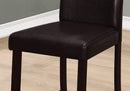Chairs Modern Dining Chairs - 45" x 35'.5" x 80" Brown, Leather-Look, Counter height - 2pcs Dining Chair HomeRoots
