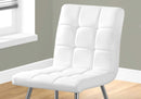 Chairs Modern Dining Chairs - 47" x 37" x 63" White, Foam, Metal, Polyurethane, Leather-Look - Dining Chairs 2pcs HomeRoots