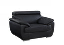 Chairs Modern Leather Chair - 32-38" Captivating Black Leather Chair HomeRoots