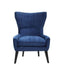 Chairs Modern Lounge Chair - 29" X 32" X 39" Blue Polyester Wing Back Chair HomeRoots