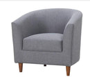 Chairs Modern Lounge Chair - 30" X 29" X 30" Gray Polyester Club Chair HomeRoots