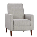Chairs Modern Lounge Chair - 30" X 36" X 38" Oatmeal Polyester Push Back Chair HomeRoots