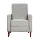 Chairs Modern Lounge Chair - 30" X 36" X 38" Oatmeal Polyester Push Back Chair HomeRoots