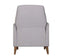 Chairs Modern Lounge Chair - 30" X 39" X 42" Light Gray Polyester Push Back Chair HomeRoots