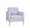 Chairs Modern Lounge Chair - 34" X 36" X 34" silver Polyester Chair HomeRoots