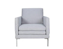 Chairs Modern Lounge Chair - 34" X 36" X 34" silver Polyester Chair HomeRoots