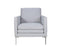 Chairs Modern Lounge Chair - 34" X 36" X 34" silver Polyester Chair HomeRoots