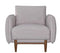 Chairs Modern Lounge Chair - 35" X 37" X 34" Light Gray Polyester Chair HomeRoots