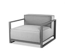 Chairs Modern Lounge Chair - 35" X 41" X 29" Grey Aluminum Chair HomeRoots