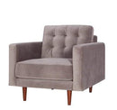 Chairs Modern Lounge Chair - 36" X 38" X 35" Taupe Polyester Chair HomeRoots