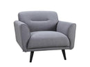 Chairs Modern Lounge Chair - 38" X 37" X 32" Gray Polyester Chair HomeRoots