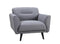 Chairs Modern Lounge Chair - 38" X 37" X 32" Gray Polyester Chair HomeRoots