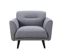 Chairs Modern Lounge Chair - 38" X 37" X 32" Gray Polyester Chair HomeRoots