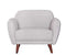Chairs Modern Lounge Chair - 39" X 35" X 33" Light Gray Polyester Chair HomeRoots