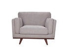 Chairs Modern Lounge Chair - 44" X 39" X 34" Light Taupe Polyester Chair HomeRoots