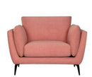 Chairs Modern Lounge Chair - 46" X 37" X 35" Coral Polyester Chair HomeRoots