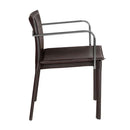 Chairs Office Chair - 24" X 22" X 28" 2 Pcs Espresso Leatherette Conference Chair HomeRoots
