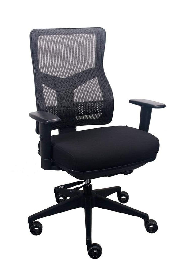 Chairs Office Chair - 26.5" x 23" x 36.69" Black Mesh / Fabric Chair HomeRoots