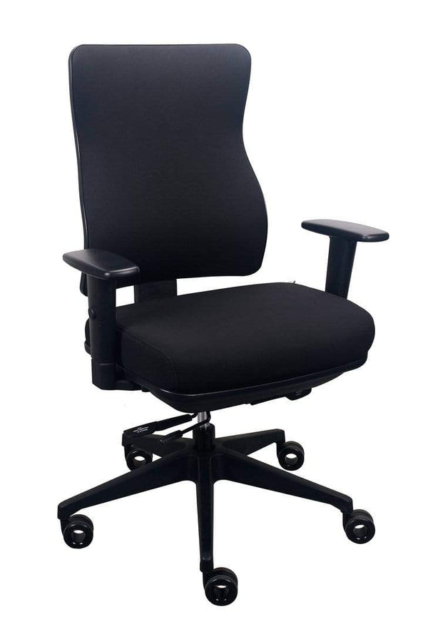 Chairs Office Chair - 26.5" x 23" x 36.69" Black Seat Fabric Chair HomeRoots