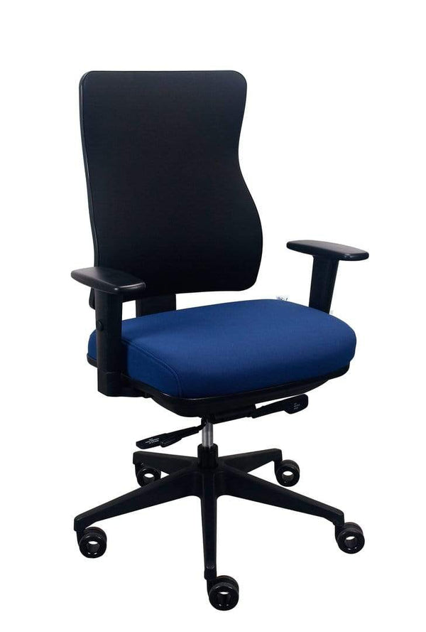 Chairs Office Chair - 26.5" x 23" x 36.69" Blue Seat Fabric Chair HomeRoots