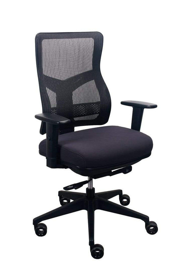 Chairs Office Chair - 26.5" x 23" x 36.69" Charcoal Mesh/Fabric Chair HomeRoots