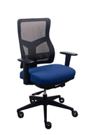 Chairs Office Chair - 26.5" x 23" x 36.69" Navy Mesh / Fabric Chair HomeRoots