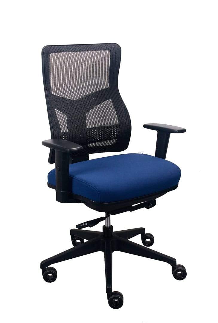 Chairs Office Chair - 26.5" x 23" x 36.69" Navy Mesh / Fabric Chair HomeRoots